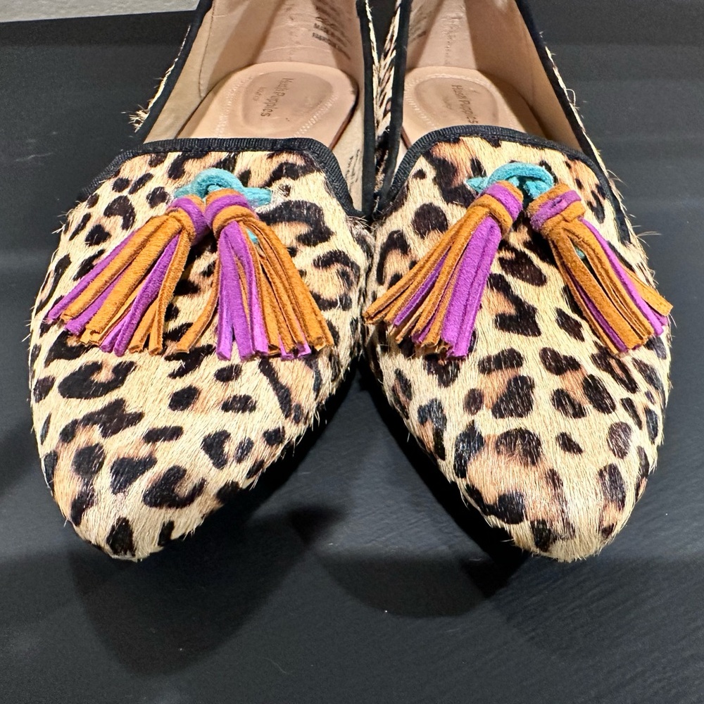 Hush Puppies Leopard-Print Pointed Flats with Colorful Tassels - Picture 4 of 5